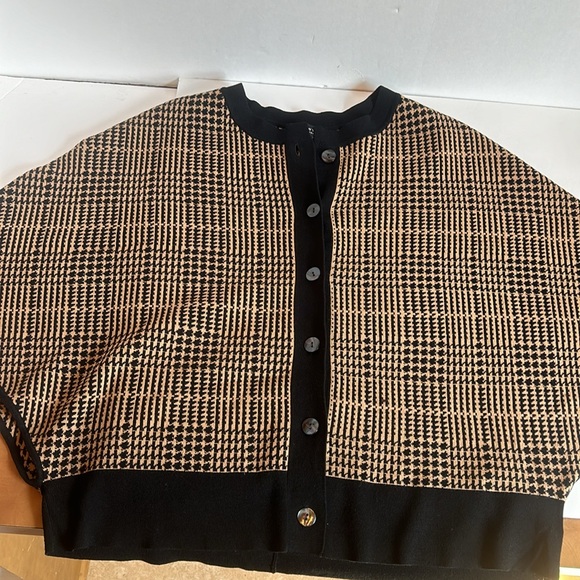 Jones New York Collection Houndstooth Button-Up Women's Caplet Sweater Size 3X - Picture 5 of 10